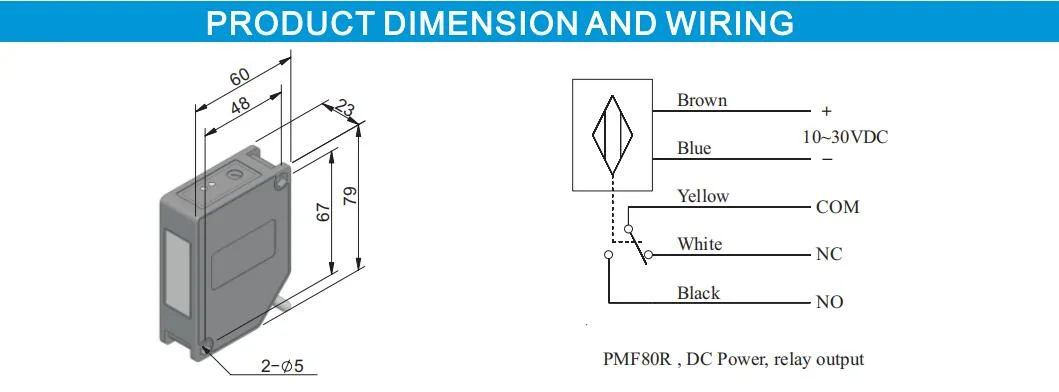 Mirror Reflector Plate Photoelectric Switch Sensor for Lifting Fabric Doors