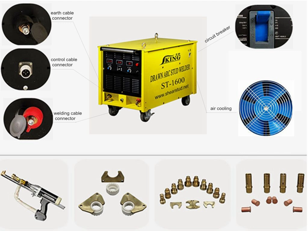 Heavy Duty Drawn Arc Thyristor Stud Welding Machine for Welding Fasteners